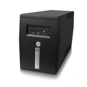 ACT AC2305 Line-Interactive UPS | 600 VA | 2 Stopcontacten (1x C13, 1x Type F) | AVR Spanningstabilisatie | Bescherming tegen Stroomstoringen