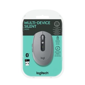 Logitech M590 Multi-Device Silent muis Rechtshandig RF draadloos + Bluetooth Optisch 1000 DPI