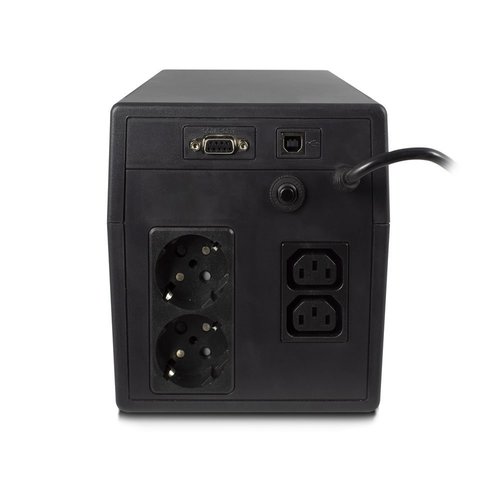 ACT Line-Interactive UPS AC2310 | 1000 VA Vermogen | 4 Uitgangen | Spanningstabilisatie met AVR | Beveiliging bij Netstoringen