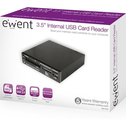 Ewent Eminent 3.5'' Internal Cardreader geheugenkaartlezer USB 2.0