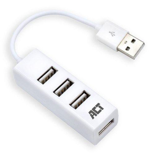 ACT AC6200 interface hub USB 2.0 480 Mbit/s Wit ACT AC6200 interface hub USB 2.0 480 Mbit/s Wit