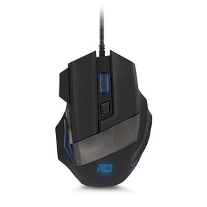 ACT AC5000 | Bedrade Gaming Muis | Rechtshandig | USB-A | 3200 DPI | Zwart