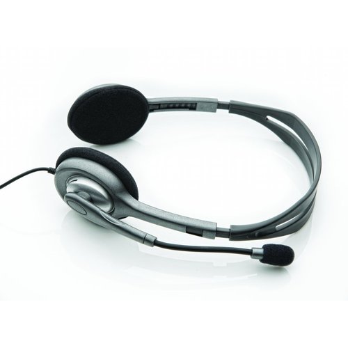 Logitech H110 | On-Ear Bedraade 3,5mm Koptelefoon met Microfoon | Zwart/Zilver Logitech H110 | On-Ear Bedraade 3,5mm Koptelefoon met Microfoon | Zwart/Zilver