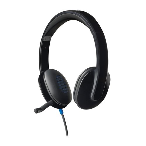 Logitech H540 USB Computer Headset Met high-definition geluid en knoppen op het oorstuk Logitech H540 USB Computer Headset Met high-definition geluid en knoppen op het oorstuk