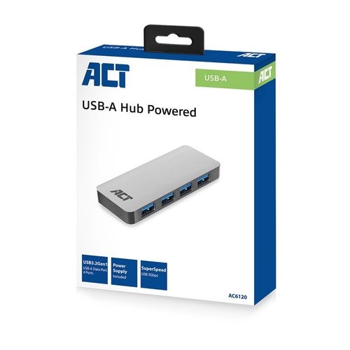 ACT AC6120 USB Hub 3.2 met 4 USB-A poorten