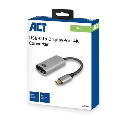 ACT AC7030 USB-C naar DisplayPort adapter