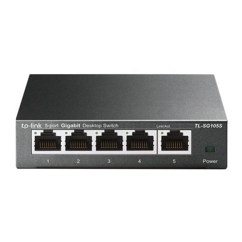 TP-Link TP-LINK TL-SG105S Unmanaged L2 Gigabit Ethernet (10/100/1000) Zwart TP-Link TP-LINK TL-SG105S Unmanaged L2 Gigabit Ethernet (10/100/1000) Zwart