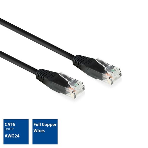 ACT AC4002 netwerkkabel Zwart 2 m Cat6 U/UTP (UTP)