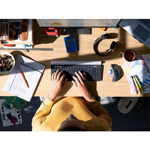 Logitech M575 Ergo Trackball for Business | Ergonomische Draadloze Muis | Rechtshandig | RF + Bluetooth | 2000 DPI | Grafiet