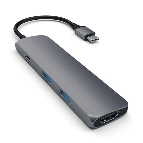 Satechi ST-CMAM interface hub USB 3.2 Gen 1 (3.1 Gen 1) Type-C 5000 Mbit/s Grijs Satechi ST-CMAM interface hub USB 3.2 Gen 1 (3.1 Gen 1) Type-C 5000 Mbit/s Grijs