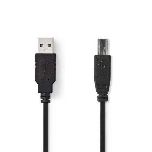 Nedis CCGT60100BK20 USB-kabel 2 m USB 2.0 USB A USB B Zwart Nedis CCGT60100BK20 USB-kabel 2 m USB 2.0 USB A USB B Zwart