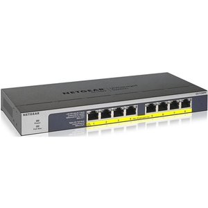 Netgear NETGEAR GS108PP Unmanaged Gigabit Ethernet (10/100/1000) Power over Ethernet (PoE) Zwart