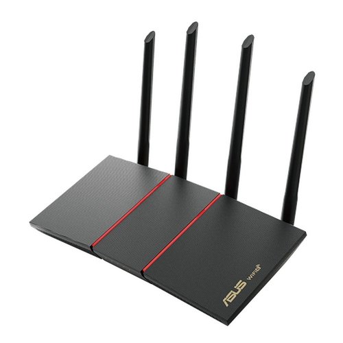 Asus ASUS RT-AX55 draadloze router Gigabit Ethernet Dual-band (2.4 GHz / 5 GHz) 4G Zwart Asus ASUS RT-AX55 draadloze router Gigabit Ethernet Dual-band (2.4 GHz / 5 GHz) 4G Zwart