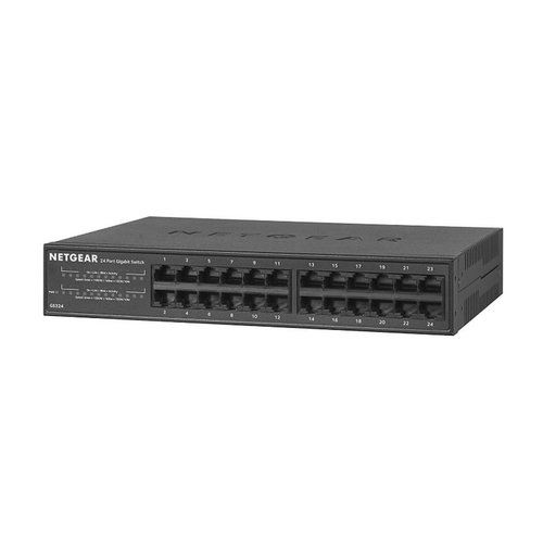 Netgear NETGEAR GS324 Unmanaged Gigabit Ethernet (10/100/1000) Zwart Netgear NETGEAR GS324 Unmanaged Gigabit Ethernet (10/100/1000) Zwart