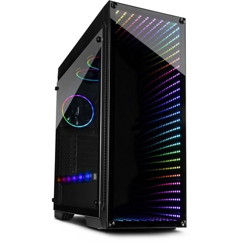 Inter-Tech X-908 Infini2 | Infinity Mirror | Tower Case | USB-C | Zwart Inter-Tech X-908 Infini2 | Infinity Mirror | Tower Case | USB-C | Zwart