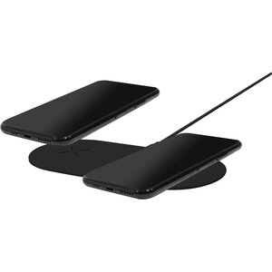 Mobiparts Dual Fast Wireless Charging Pad | Draadloze Oplader 10W Qi | Zwart