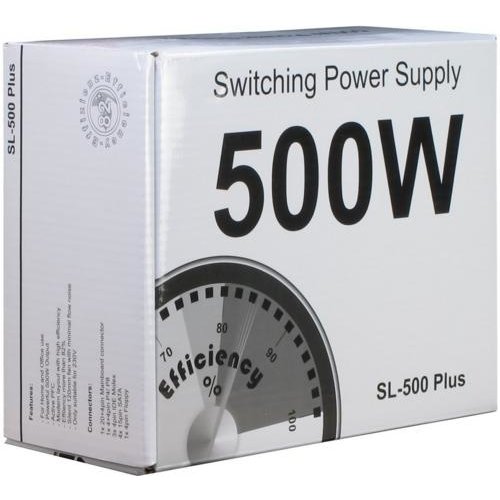 Inter-Tech SL-500 Plus power supply unit 500 W 20+4 pin ATX ATX Zilver