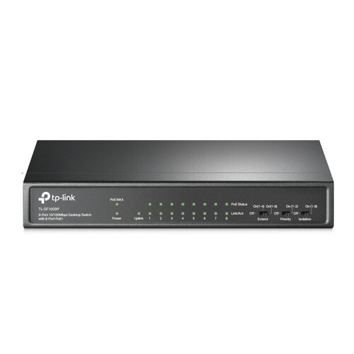 TP-Link TL-SF1009P netwerk-switch Unmanaged Fast Ethernet (10/100) Power over Ethernet (PoE) Zwart