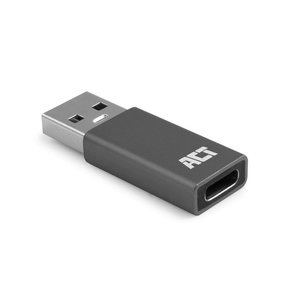 ACT AC7375  kabel-tussenstuk | USB-C naar USB-A | Grijs