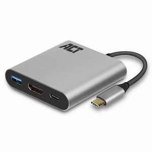 ACT AC7022 | USB-C naar HDMI Female Adapter | PD Pass-Through 60W | 4K | USB-A ACT AC7022 | USB-C naar HDMI Female Adapter | PD Pass-Through 60W | 4K | USB-A