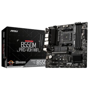 MSI B550M PRO-VDH WIFI | Socket AM4 | AMD B550 | 4xDDR4 | Micro-ATX | Moederbord
