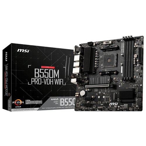 MSI B550M PRO-VDH WIFI | Socket AM4 | AMD B550 | 4xDDR4 | Micro-ATX | Moederbord MSI B550M PRO-VDH WIFI | Socket AM4 | AMD B550 | 4xDDR4 | Micro-ATX | Moederbord
