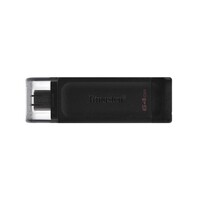 DataTraveler 70 | 64GB USB-C 3.2 Flash Drive | Zwart