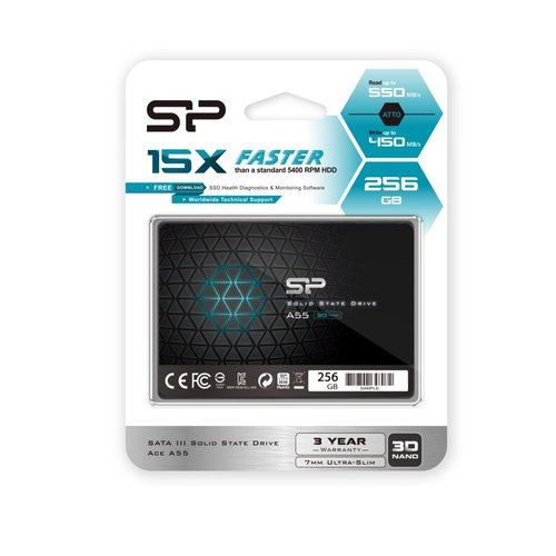 Silicon Power Ace A55 256GB 3D NAND SSD , max R/W 560/530 MB/s