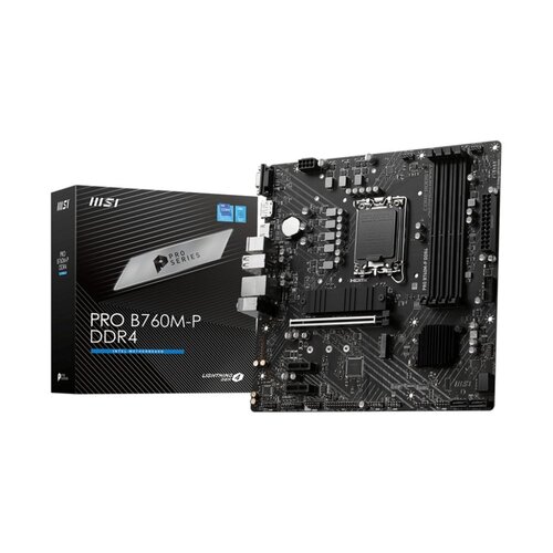 MSI PRO B760M-P | Socket LGA 1700 | Intel B760 | 4xDDR4 | Micro-ATX | Moederbord MSI PRO B760M-P | Socket LGA 1700 | Intel B760 | 4xDDR4 | Micro-ATX | Moederbord