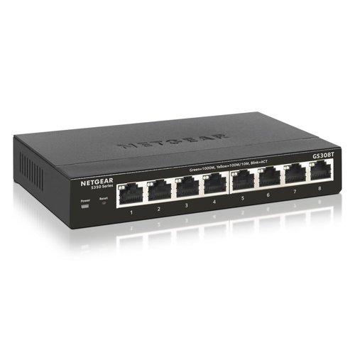 Netgear NETGEAR GS308T Managed L2 Gigabit Ethernet (10/100/1000) Zwart Netgear NETGEAR GS308T Managed L2 Gigabit Ethernet (10/100/1000) Zwart