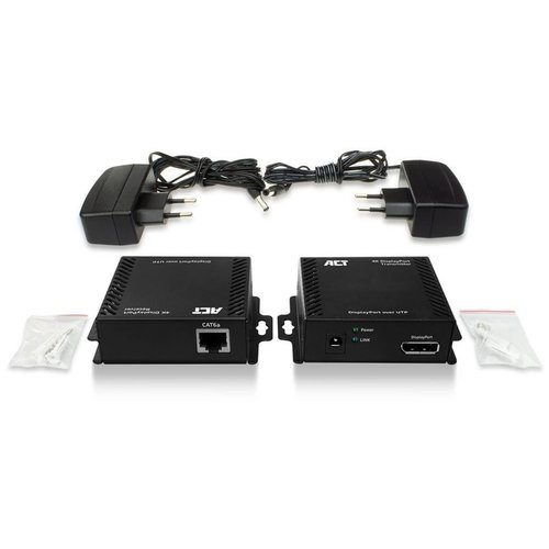 ACT AC7770 4K DisplayPort over CATx extender set tot 70 meter ACT AC7770 4K DisplayPort over CATx extender set tot 70 meter