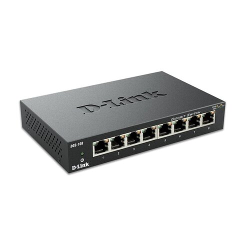 D-LINK D-Link DGS-108 netwerk-switch Unmanaged Zwart D-LINK D-Link DGS-108 netwerk-switch Unmanaged Zwart
