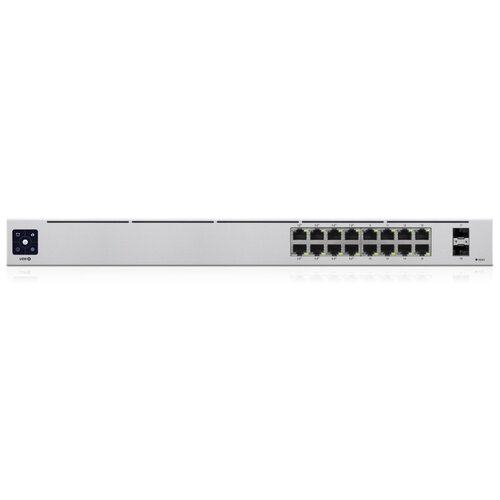 Ubiquiti Networks UniFi 16-Port PoE Managed L2/L3 Gigabit Ethernet (10/100/1000) Power over Ethernet (PoE) 1U Zilver Ubiquiti Networks UniFi 16-Port PoE Managed L2/L3 Gigabit Ethernet (10/100/1000) Power over Ethernet (PoE) 1U Zilver