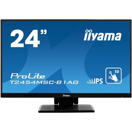 Iiyama iiyama ProLite T2454MSC-B1AG computer monitor 60,5 cm (23.8") 1920 x 1080 Pixels Full HD LED Touchscreen Multi-gebruiker Zwart