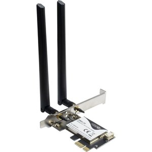 Inter-Tech DMG-35 | Wi-Fi 6 & Bluetooth 5.0 PCIe Adapter | 3000 Mbps | Dual-band (2,4 GHz / 5 GHz) | Intel AX200 Chipset | PCIe x1 Inter-Tech DMG-35 | Wi-Fi 6 & Bluetooth 5.0 PCIe Adapter | 3000 Mbps | Dual-band (2,4 GHz / 5 GHz) | Intel AX200 Chipset | PCIe x1