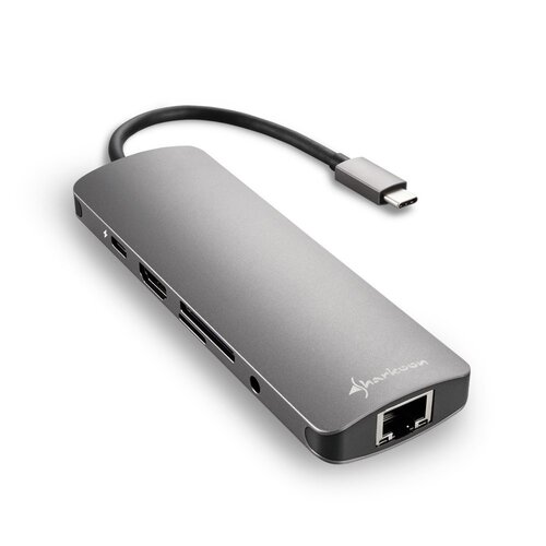 Sharkoon USB 3.0 Type C Combo Adapter interfacekaart/-adapter HDMI, RJ-45, USB 3.2 Gen 1 (3.1 Gen 1) Sharkoon USB 3.0 Type C Combo Adapter interfacekaart/-adapter HDMI, RJ-45, USB 3.2 Gen 1 (3.1 Gen 1)