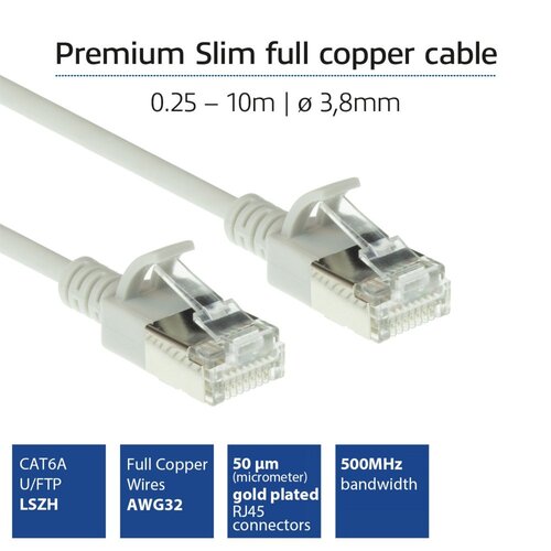 ACT DC7052 netwerkkabel Grijs 0,25 m Cat6a U/FTP (STP)