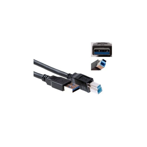 ACT SB0003 USB-kabel 3 m USB 3.2 Gen 1 (3.1 Gen 1) USB A USB B Zwart ACT SB0003 USB-kabel 3 m USB 3.2 Gen 1 (3.1 Gen 1) USB A USB B Zwart