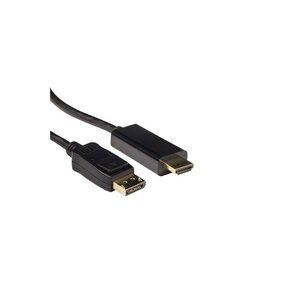 ACT AK3991 | DisplayPort naar HDMI Kabel | 3 m | Zwart