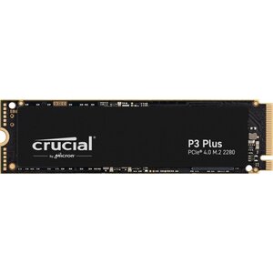 Crucial P3 Plus | 1TB NVMe SSD | M.2 | Gen4 | 5.000MB/s Lezen | 3.600MB/s Schrijven
