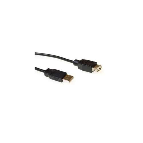 ACT USB 2.0 verlengkabel USB A male - USB A female zwart ACT USB 2.0 verlengkabel USB A male - USB A female zwart