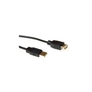 ACT AC3095 | USB 2.0 Verlengkabel | USB-A Male naar USB-A Female | Zwart