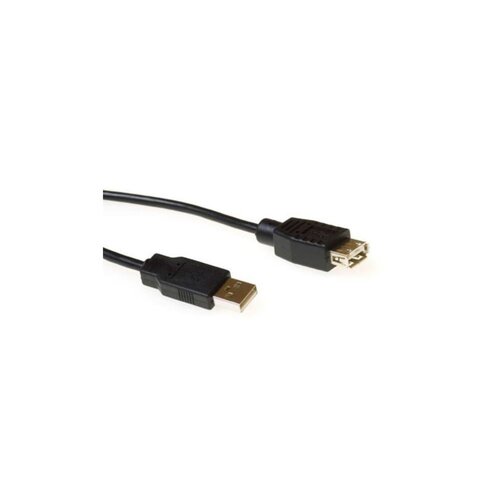 ACT USB 2.0 verlengkabel USB A male - USB A female zwart ACT USB 2.0 verlengkabel USB A male - USB A female zwart