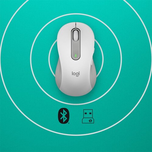 Logitech Signature M650 | Draadloze Muis | Linkshandig | RF + Bluetooth | 2000 DPI | Wit Logitech Signature M650 | Draadloze Muis | Linkshandig | RF + Bluetooth | 2000 DPI | Wit