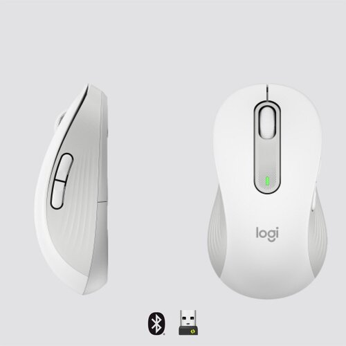 Logitech Signature M650 | Draadloze Muis | Linkshandig | RF + Bluetooth | 2000 DPI | Wit Logitech Signature M650 | Draadloze Muis | Linkshandig | RF + Bluetooth | 2000 DPI | Wit