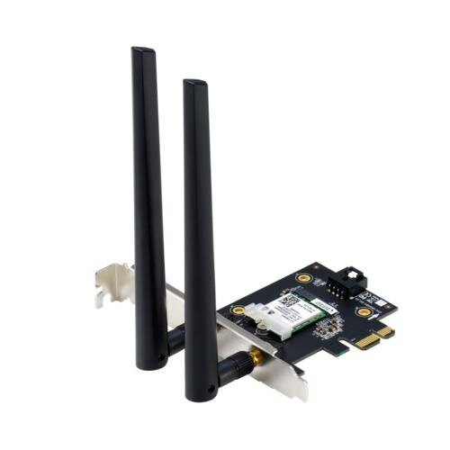 Asus ASUS PCE-AXE5400 Interne WLAN-kaart | Wi-Fi 6E (802.11ax) | 2402 Mbit/s | Tri-band (2,4 GHz / 5 GHz / 6 GHz) | Bluetooth 5.2
