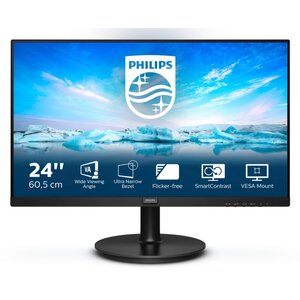 Philips V Line 241V8L/00 LED display 60,5 cm (23.8") 1920 x 1080 Pixels Full HD Zwart