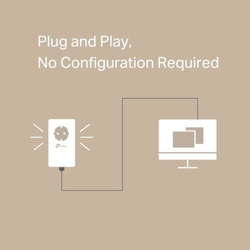 TP-Link AV1000 | Powerline Adapter Set | 1000 Mbps | Gigabit Ethernet | Starter Kit