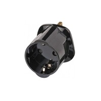 Brennenstuhl Reisadapter | Geaard | Type G (VK) naar Type F | Zwart