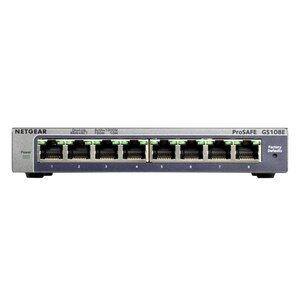 Netgear ProSAFE Unmanaged Plus Switch - GS108E - 8 Gigabit Ethernet poorten